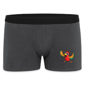Papagei - Männer Boxer Shorts - Anthrazit - Vorne