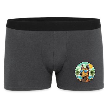 Manchester Terrier Hunderasse Cartoon Sonnenbrille - Männer Boxer Shorts - Anthrazit - Vorne