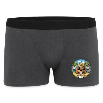 König Charles Hunderasse Cartoon Sonnenbrille Strand - Männer Boxer Shorts - Anthrazit - Vorne