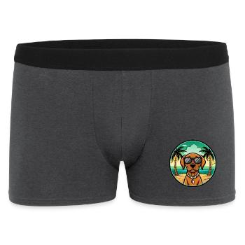 Ungarische Vizsla Hunderasse Cartoon Sonnenbrille Strand - Männer Boxer Shorts - Anthrazit - Vorne