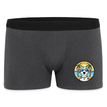 Dalmatiner Hund Rasse Cartoon Sonnenbrille Strand - Männer Boxer Shorts - Anthrazit - Vorne