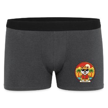 Chinesische kaiserliche Hunderasse Cartoon Sonnenbrille Strand - Männer Boxer Shorts - Anthrazit - Vorne