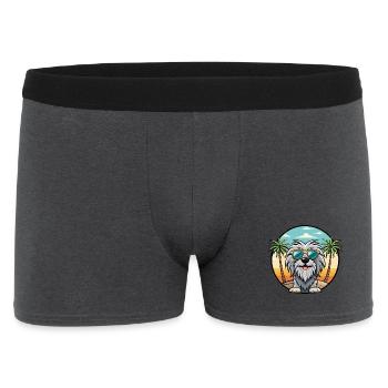 Bergamasco Sheepdog Breed Cartoon Sunglasses Beach - Men's Boxer Shorts - charcoal grey - Front