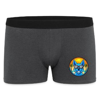 Blue Heeler Hunderasse Cartoon Sonnenbrille Strand - Männer Boxer Shorts - Anthrazit - Vorne