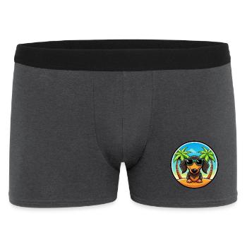 Lunettes de soleil de dessin animé de race de chien teckel à poil dur - Boxer Homme - charbon - Devant