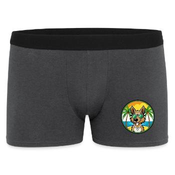 Segugio Italiano Dog Breed Cartoon Sunglass Beach - Men's Boxer Shorts - charcoal grey - Front