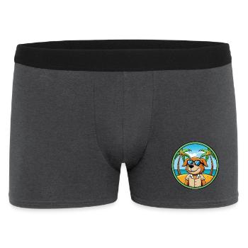 Poitevin Hound Hund Rasse Cartoon Sonnenbrille Strand - Männer Boxer Shorts - Anthrazit - Vorne
