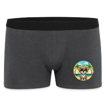 German Spaniel Dog Breed Cartoon Sunglasses Beach - Men's Boxer Shorts - charcoal grey - Front
