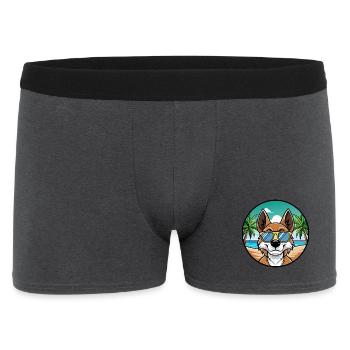 Drever Hunderasse Cartoon Sonnenbrille Strand - Männer Boxer Shorts - Anthrazit - Vorne