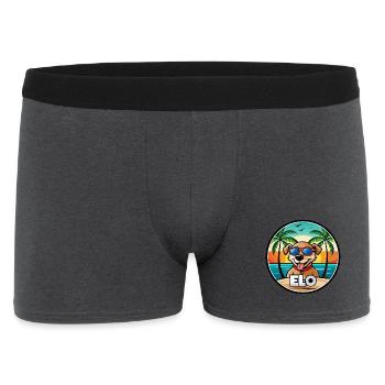 Hunderasse Cartoon Sonnenbrille Strand - Männer Boxer Shorts - Anthrazit - Vorne