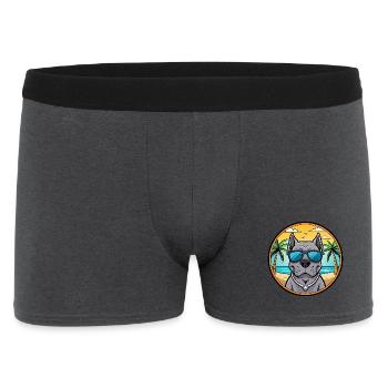 Cane Corso Hunderasse Cartoon Sonnenbrille Strand - Männer Boxer Shorts - Anthrazit - Vorne