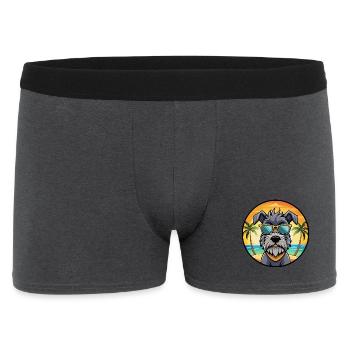 Bouvier Des Ardennes Hunderasse Cartoon Sonnenbrille - Männer Boxer Shorts - Anthrazit - Vorne