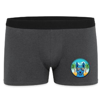 Blaue thailändische Ridgeback Hunderasse Cartoon Sonnenbrille - Männer Boxer Shorts - Anthrazit - Vorne