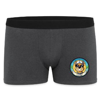 Billy Hunderasse Cartoon Sonnenbrille Strand - Männer Boxer Shorts - Anthrazit - Vorne