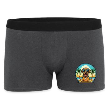 Bayerischer Berghund Hunderasse Cartoon Beach - Männer Boxer Shorts - Anthrazit - Vorne