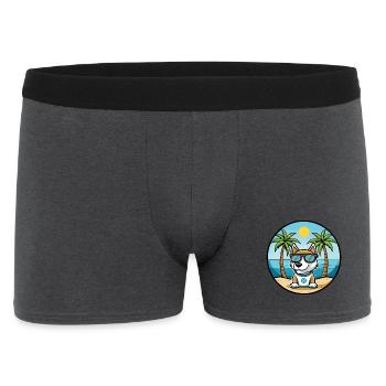 Argentino Chien Race Dessin Animé Lunettes De Soleil Plage - Boxer Homme - charbon - Devant