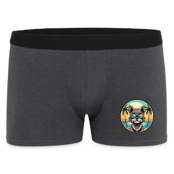 Affenpinscher Chien Race Dessin Animé Lunettes De Soleil Plage - Boxer Homme - charbon - Devant