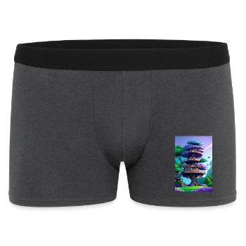 Treehouse Purple - Männer Boxer Shorts - Anthrazit - Vorne