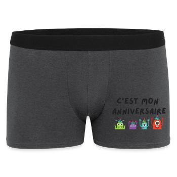 c'est mon anniversaire monstre - Boxer Homme - charbon - Devant