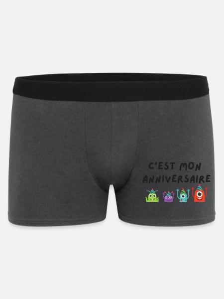 c'est mon anniversaire monstre - Boxer Homme - charbon