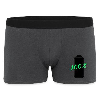 Batterie hat 100% volle Energie - Männer Boxer Shorts - Anthrazit - Vorne