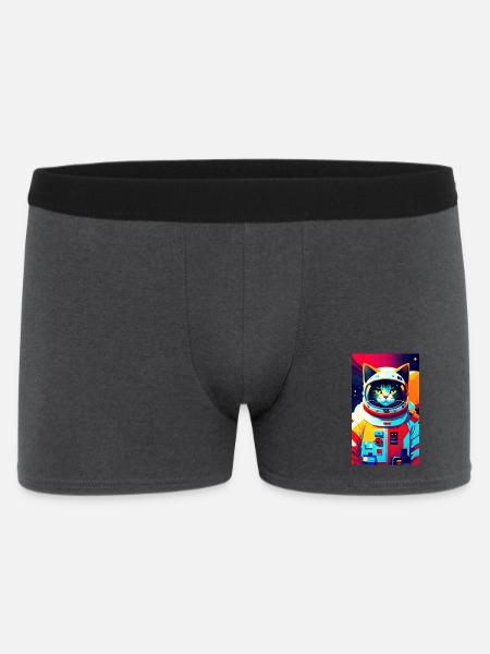Chat astronaute - Boxer Homme - charbon