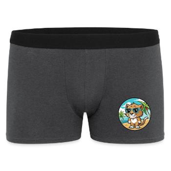 Baby Katze Rasse Cartoon Sonnenbrille Strand - Männer Boxer Shorts - Anthrazit - Vorne