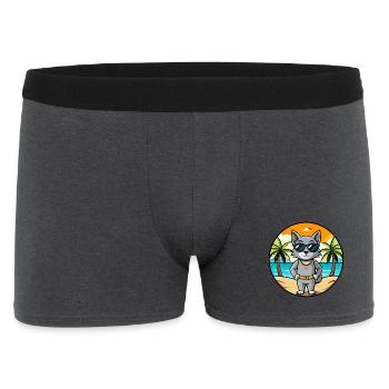 Korat Katzenrasse Cartoon Sonnenbrille Strand - Männer Boxer Shorts - Anthrazit - Vorne