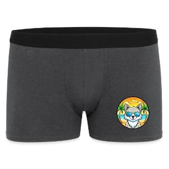 Lunettes de soleil de plage de race de chat angora turc - Boxer Homme - charbon - Devant