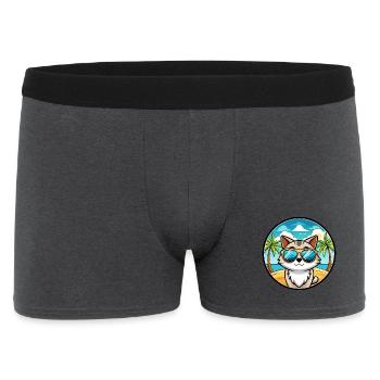 Birma Katzenrasse Cartoon Sonnenbrille Strand - Männer Boxer Shorts - Anthrazit - Vorne
