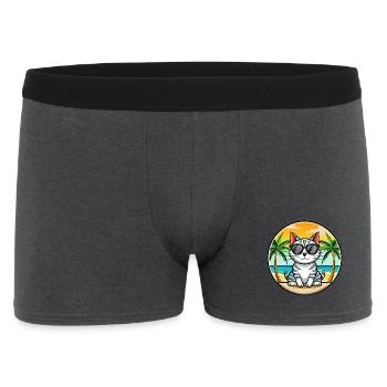 Amerikanische Kurzhaarkatze Rasse Cartoon Sonnenbrille - Männer Boxer Shorts - Anthrazit - Vorne