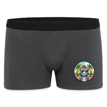 Zebra Lustige Cartoon Sommer Strand Sonnenbrille Cool - Männer Boxer Shorts - Anthrazit - Vorne