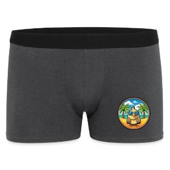 Wachtel Lustige Cartoon Sommer Strand Sonnenbrille Cool - Männer Boxer Shorts - Anthrazit - Vorne