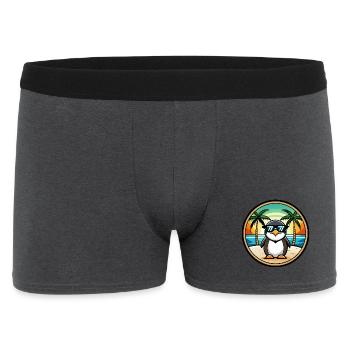 Pinguin Lustige Cartoon Sommer Strand Sonnenbrille Cool - Männer Boxer Shorts - Anthrazit - Vorne