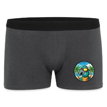 Papagei Lustige Cartoon Sommer Strand Sonnenbrille Cool - Männer Boxer Shorts - Anthrazit - Vorne