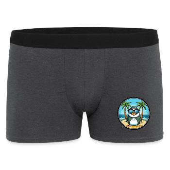 Pinguin Lustige Cartoon Sommer Strand Sonnenbrille Cool - Männer Boxer Shorts - Anthrazit - Vorne