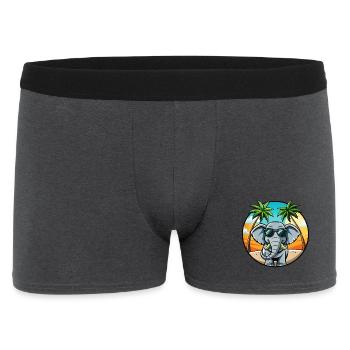 Elefant Lustige Cartoon Sommer Strand Sonnenbrille - Männer Boxer Shorts - Anthrazit - Vorne