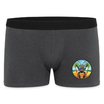 Ameise lustige Cartoon Sommer Strand Sonnenbrille Aufkleber - Männer Boxer Shorts - Anthrazit - Vorne