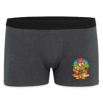 Lustige Falke Sommer Strand Sonnenbrille Hawaiianisch - Männer Boxer Shorts - Anthrazit - Vorne