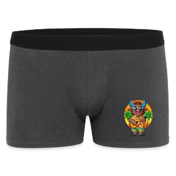 Lustige Buffalo Cartoon Sommer Strand Sonnenbrille - Männer Boxer Shorts - Anthrazit - Vorne