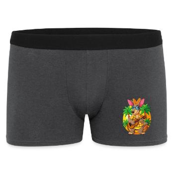 Funny Aardvark Cartoon Summer Beach Sunglasses - Men's Boxer Shorts - charcoal grey - Front