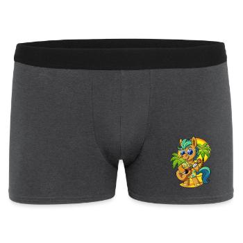 Drôle Pony Dessin Animé Plage D’été Lunettes De Soleil Guitare - Boxer Homme - charbon - Devant