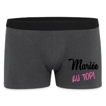 HOCHZEIT. HERZ. PAAR. ICH HABE GERADE GEHEIRATET. Junggesellinnenabschied - Männer Boxer Shorts - Anthrazit - Vorne