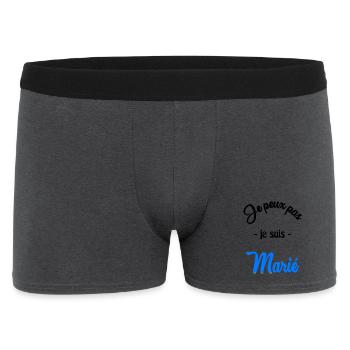 JE PEUX PAS. MARIE - Boxer Homme - charbon - Devant