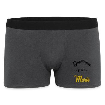 JUST MARRIED. EVJF - Boxer Homme - charbon - Devant