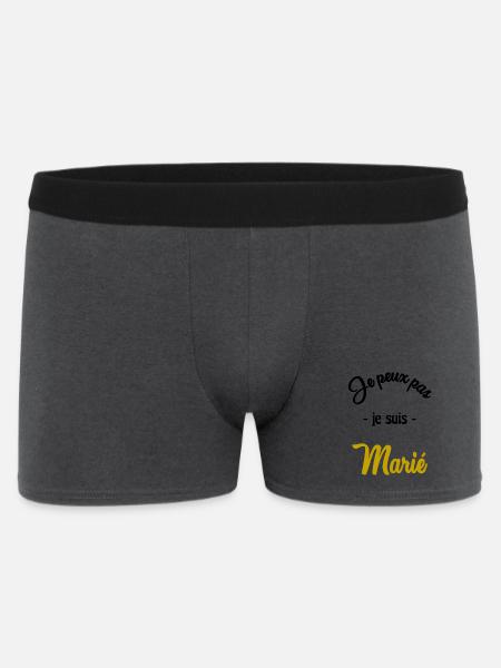 JUST MARRIED. EVJF - Boxer Homme - charbon