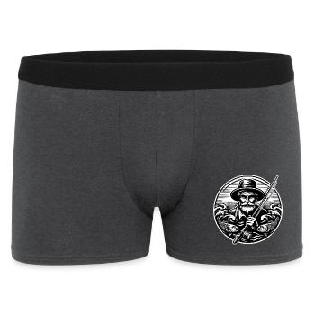 Angler Logo - Men's Boxer Shorts - charcoal grey - Front