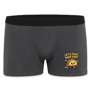 Let's Taco 'Bout Fun! - Männer Boxer Shorts - Anthrazit - Vorne