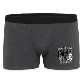 Je suis ingénieur — toi non - Boxer Homme - charbon - Devant