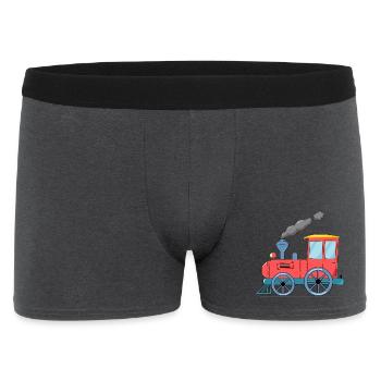 Kinderzug Eisenbahn rosa - Männer Boxer Shorts - Anthrazit - Vorne
